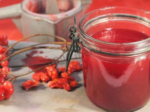Готовится сок из калины